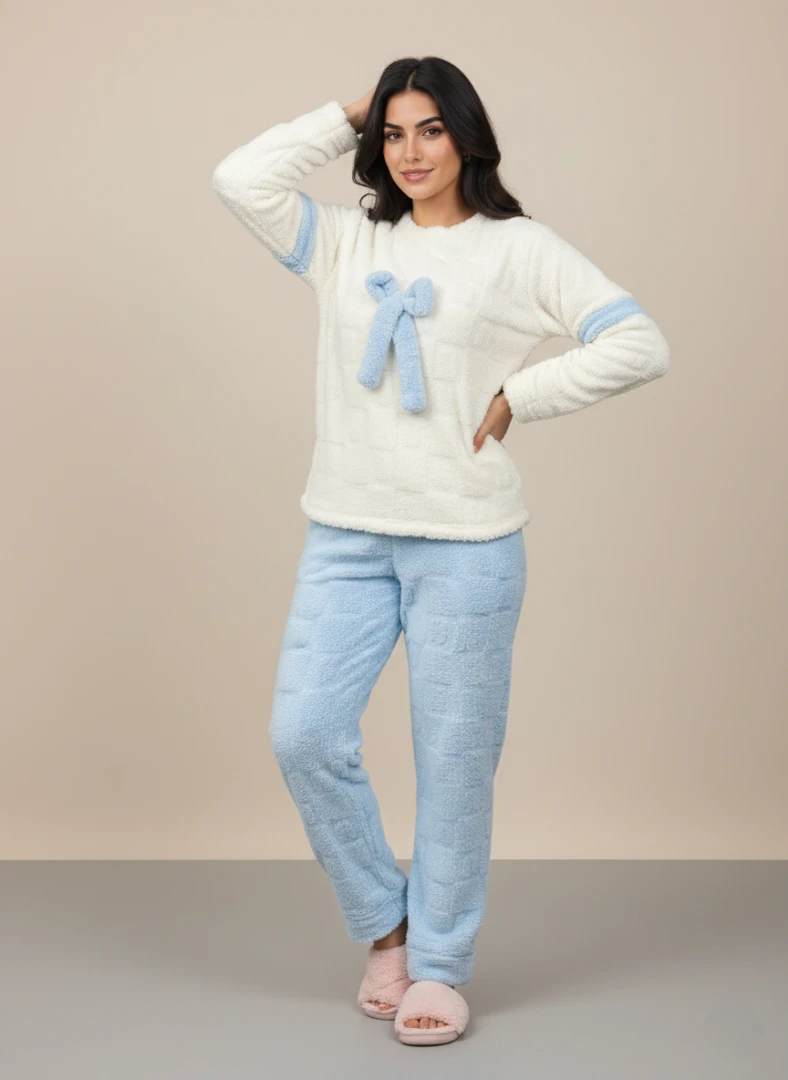 Ensemble Pyjama Polaire Femme 2026 – Douceur Extrême et Style Élégant Maroc